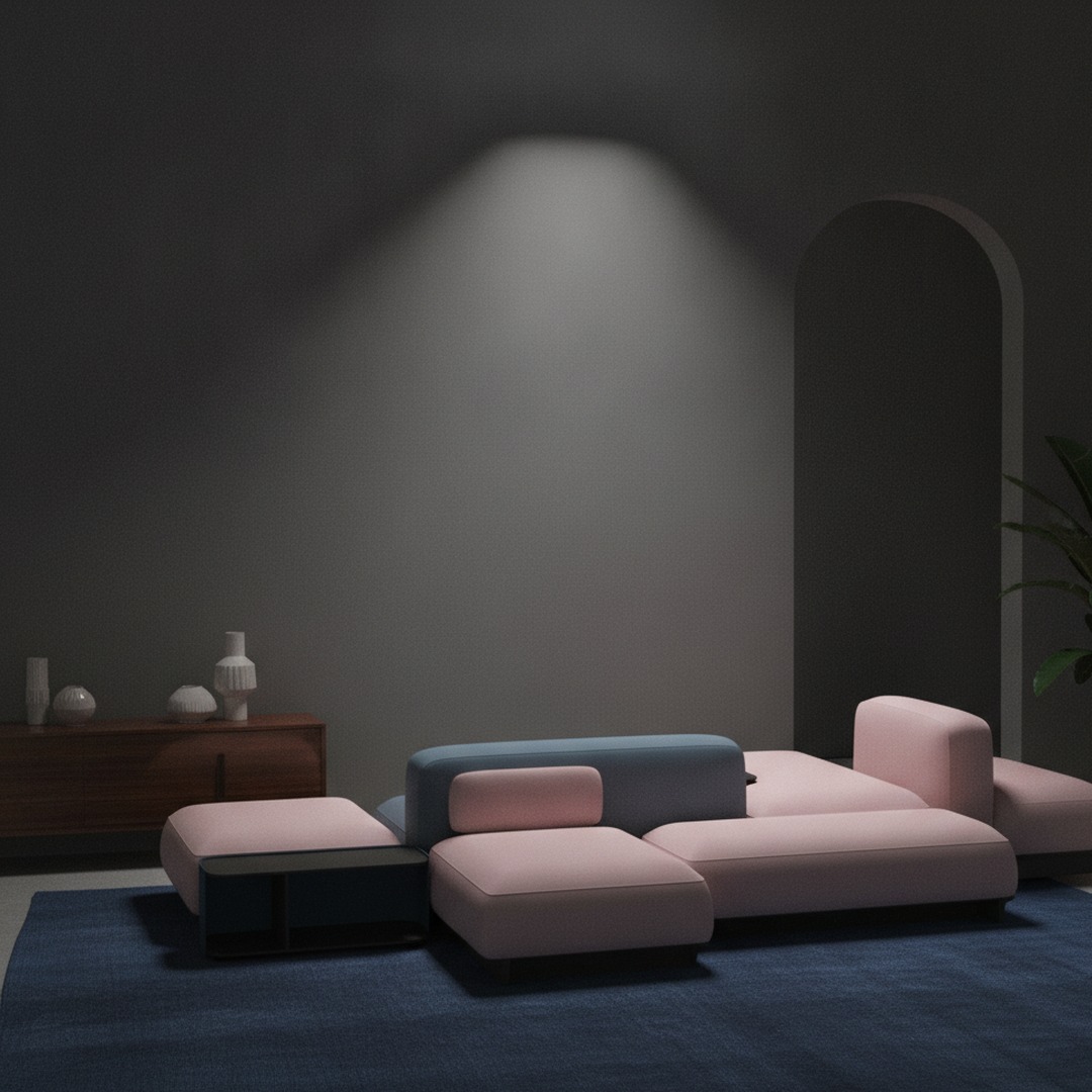 Living Room Seating Composition 02 3D Model