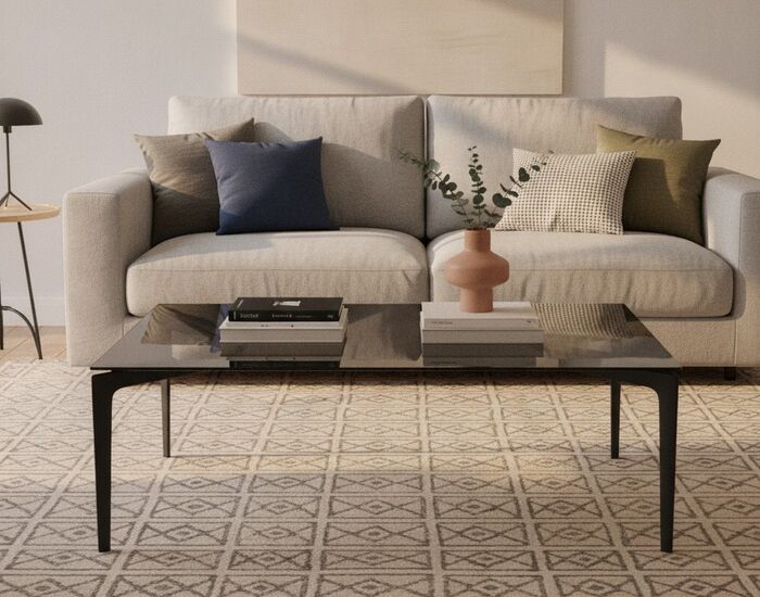 Glass-Top Coffee Table 01 3D Model