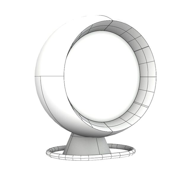 Vitra Desk Clocks Chronopak 3D model — clay shaded view