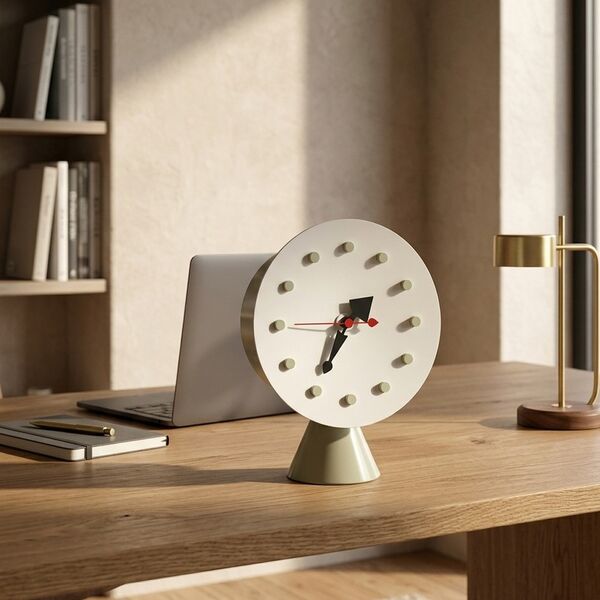 Vitra Desk Clocks Cone Base Clock 3D model — styled interior scene