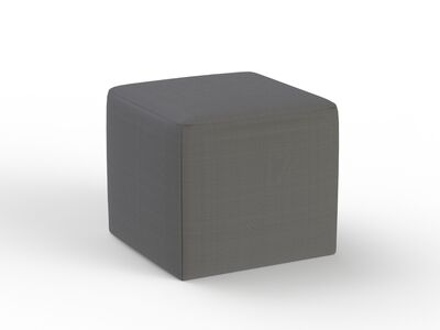 Fabric Gray Pouf 07 3D Model