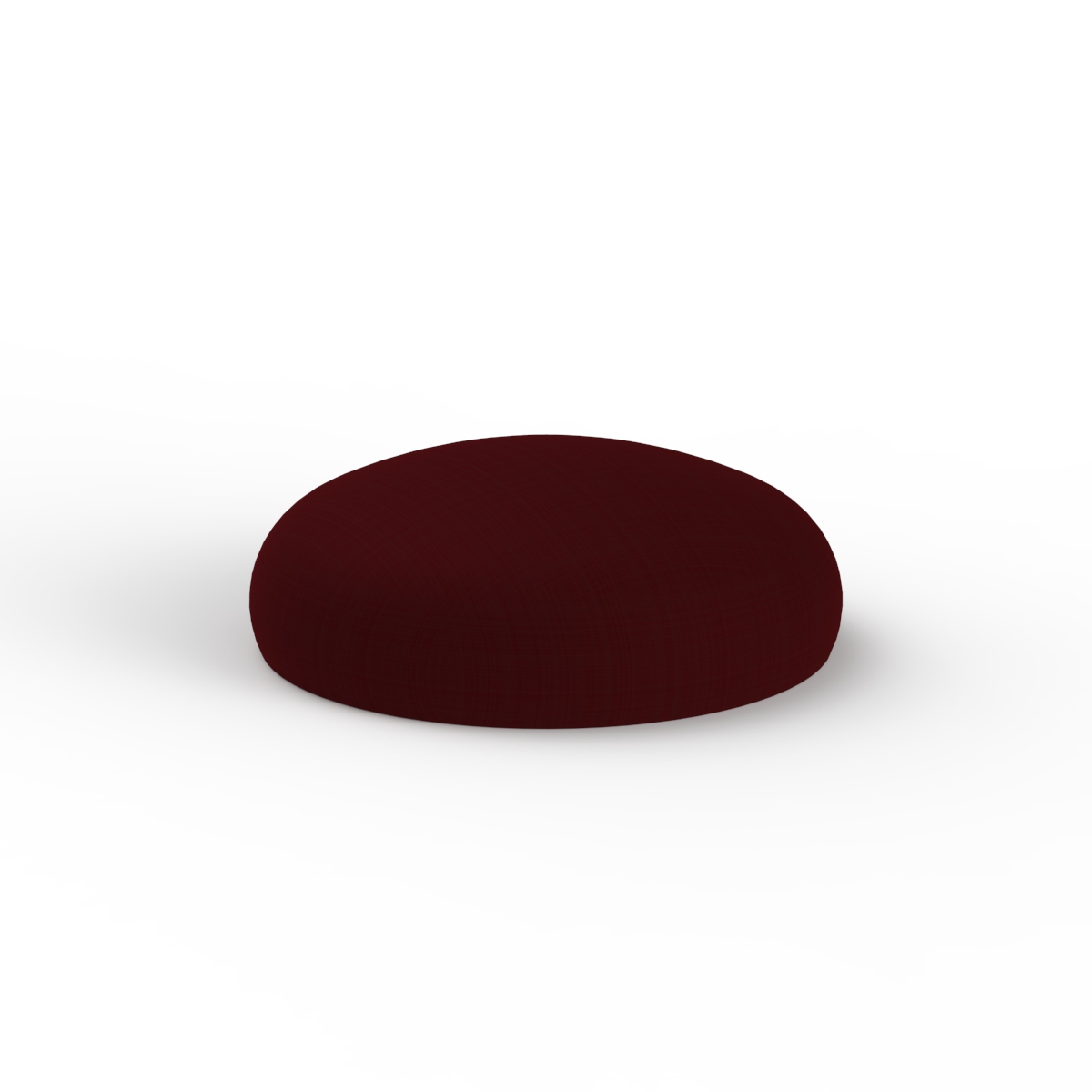 Round Fabric Brown Pouf 06 3D Model