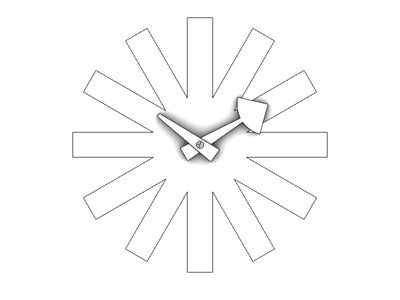 Vitra Asterisk Wall Clock sv