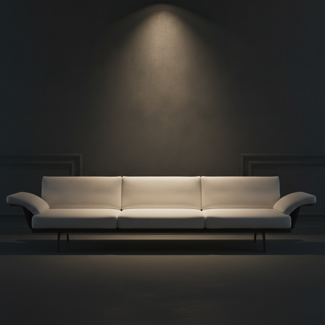 3-Seat Banquette Sofa 01 3D Model