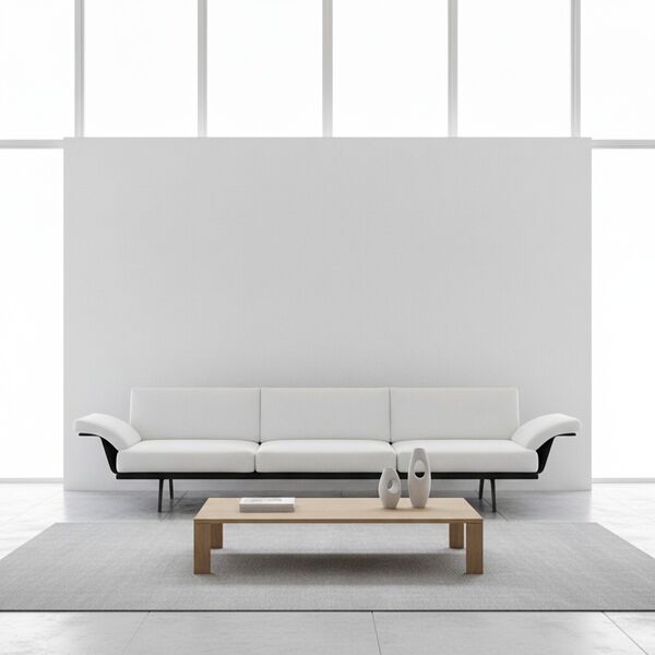 3-Seat Banquette Sofa 01 3D model in a living room lounge contemporary interior scene