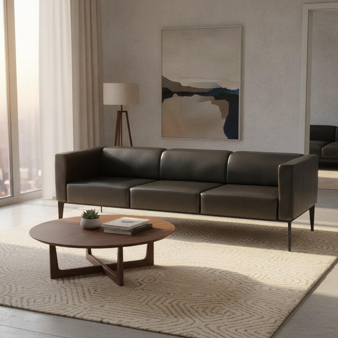 3-Seat Lounge Sofa 01 3D Model