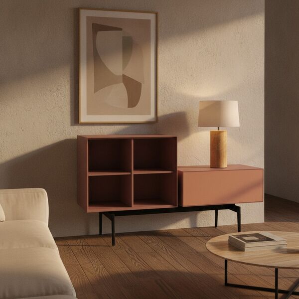 Modular Sideboard 01 Composition 1 3D model in a living room interior scene