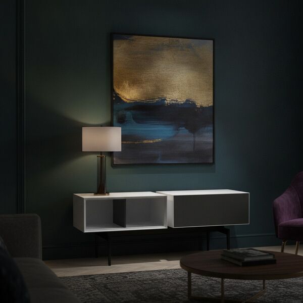 Modular Sideboard 01 Composition 4 3D model in a living room interior scene