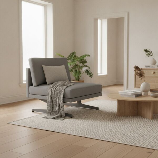 1-Seat Modular Sofa 01 3D model in a living room interior scene