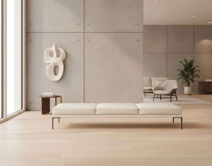 3-Seat Upholstered Bench 02 3D Model