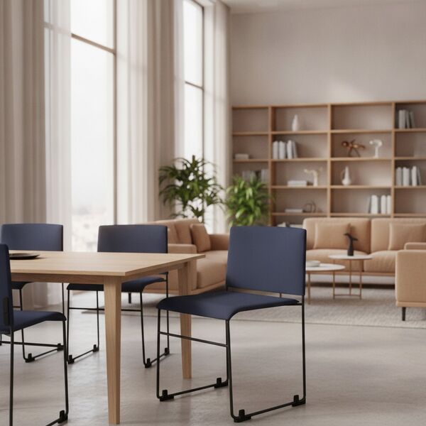 Dining Chair 01 3D model in a college and university interior scene