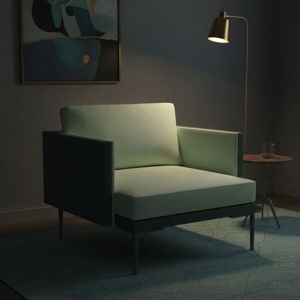 Metal-Leg Armchair 01 3D Model