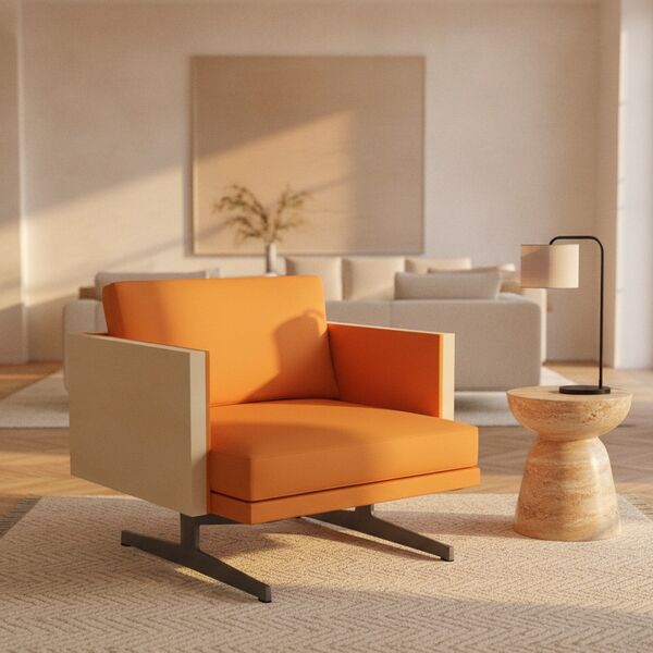 Wood-Panel Armchair 01 3D Model