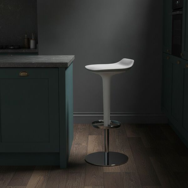 Backrest Freestanding Stool 01 3D model in a kitchen interior scene