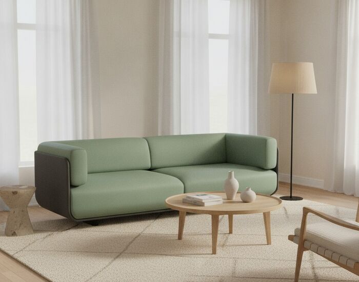 3-Seat Soft Sofa 01 3D Model
