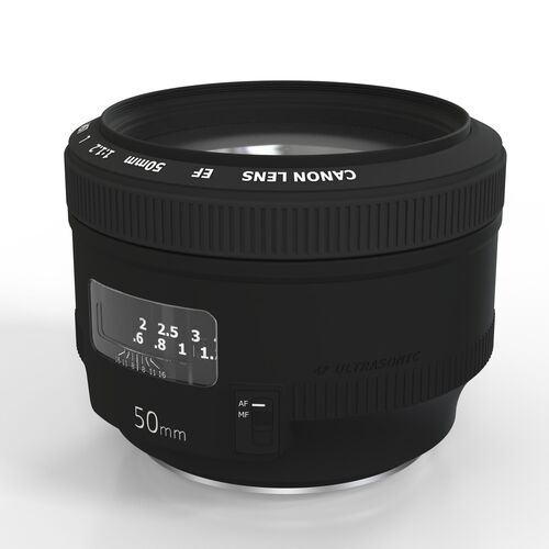 Camera Lens Canon 50mm f/1.4 3D Model