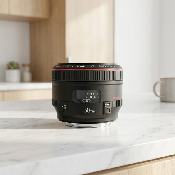 Canon Camera Lens Canon 50mm f/1.4 3D model — styled interior scene