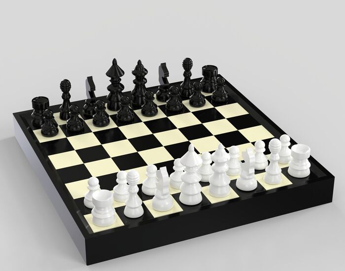 Chess Set 3D Model