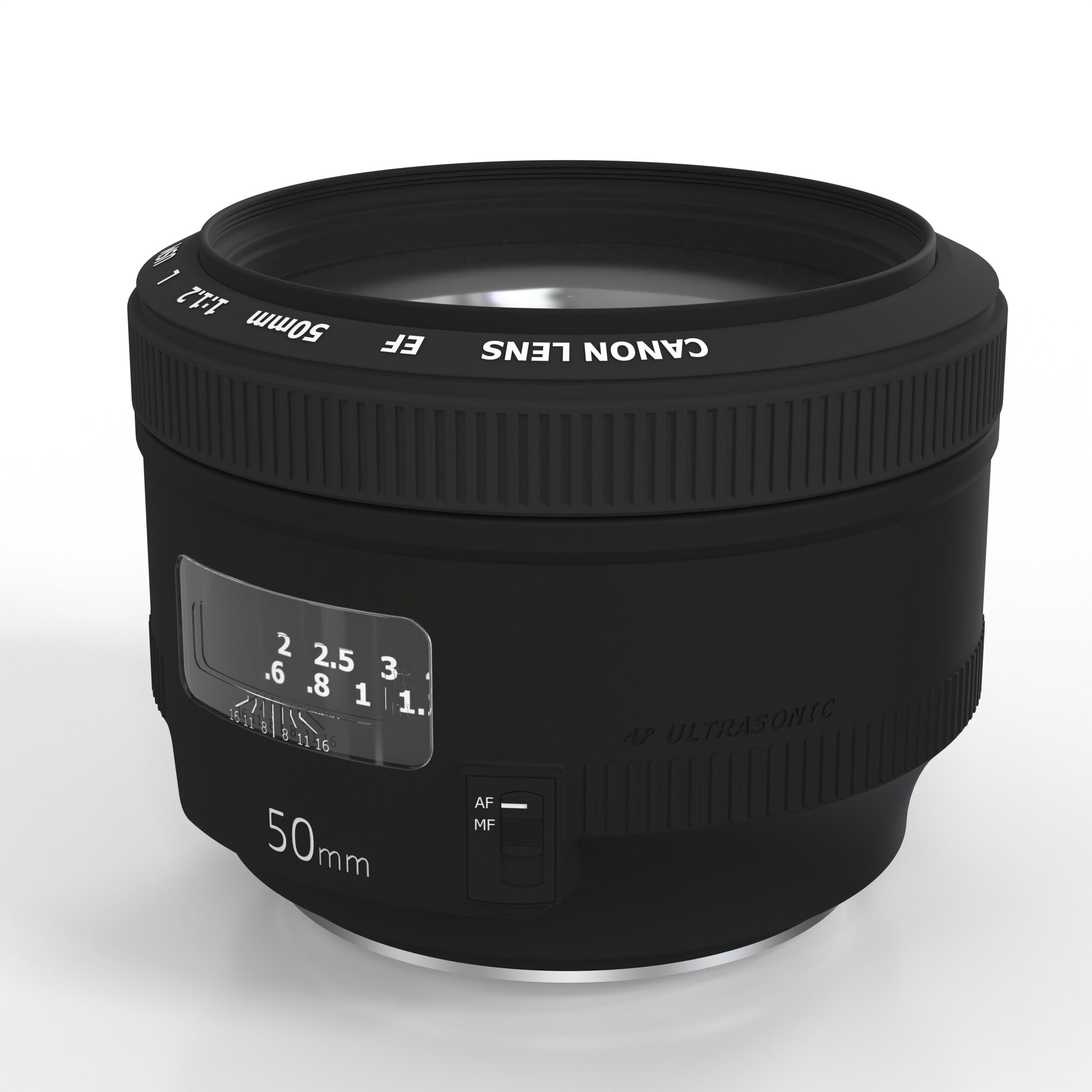 Camera Lens Canon 50mm f/1.4 3D Model