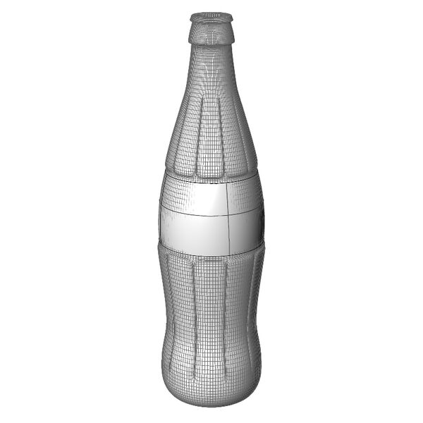 Coca Cola Glass Bottle 3D model — styled interior scene