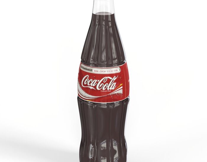 Coca Cola Glass Bottle 3D Model