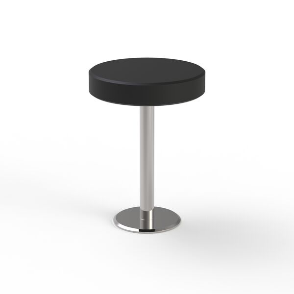 Round Black Top Metal Stand Table 01 3D Model