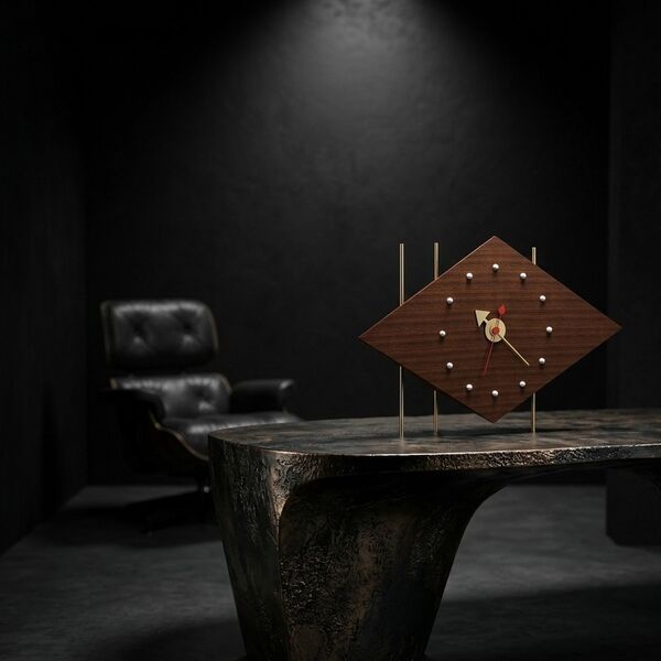 Vitra Diamond Desk Clock 3D model — styled interior scene