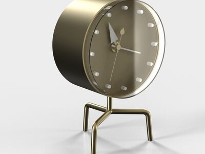 Tripod Desk Clock 3D Model