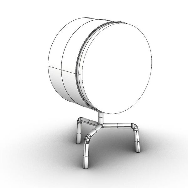 Tripod Desk Clock 3D Model