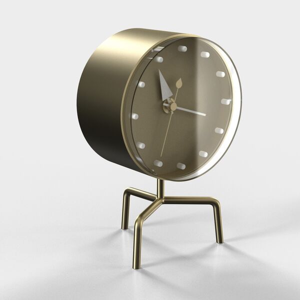 Vitra Tripod Desk Clock 3D model — studio render