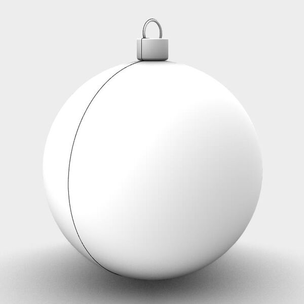 Ornament Ball 1 3D Model - shaded view, clean NURBS geometry for Rhino