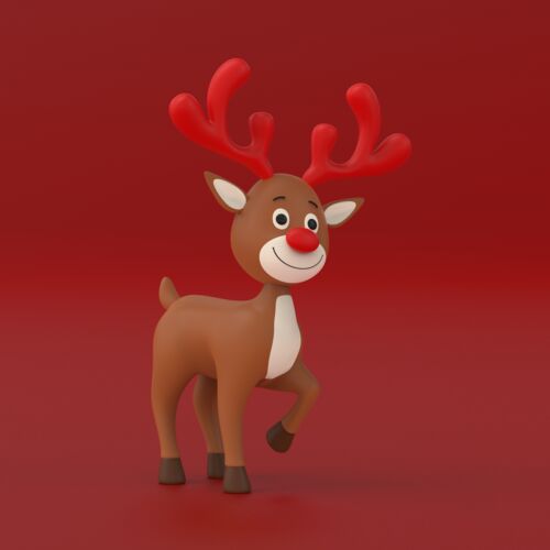 Rudolf Reindeer 3D Model