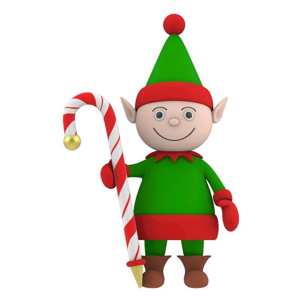 Elf 3D Model - studio render with materials and textures
