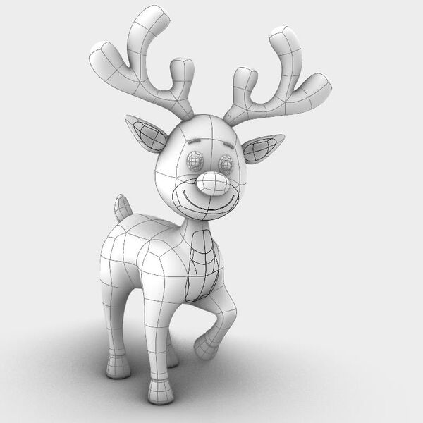 Xmas Tree 3D Model - studio render with materials and textures