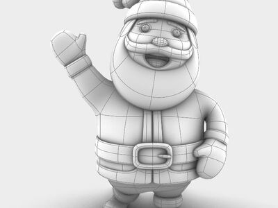 Santa Claus 3D Model - view 1538, 3DModel Unity