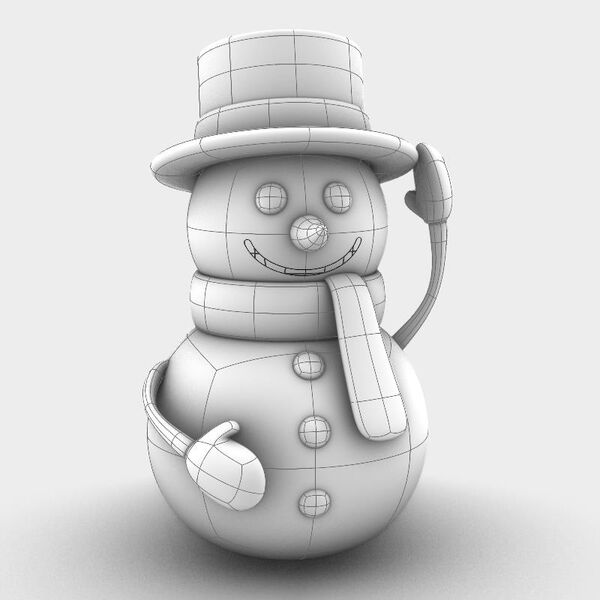 Santa Claus 3D Model - studio render with materials and textures