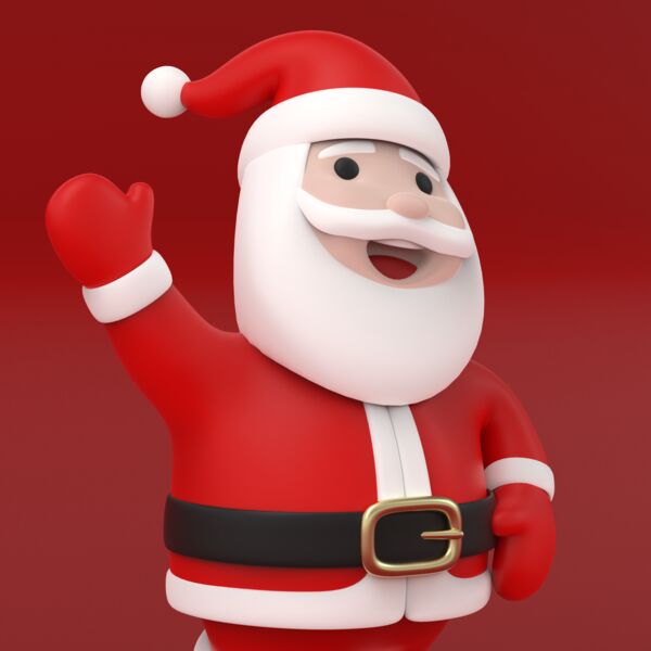 Santa Claus 3D Model - view 1536, 3DModel Unity