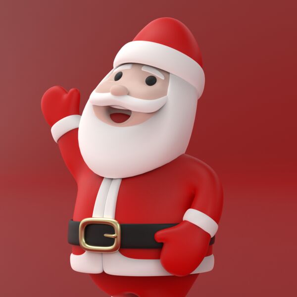 Santa Claus 3D Model - view 1537, 3DModel Unity