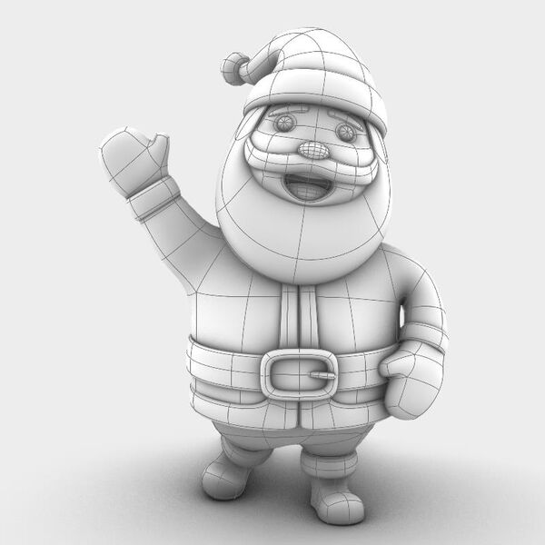 Santa Claus 3D Model - view 1538, 3DModel Unity