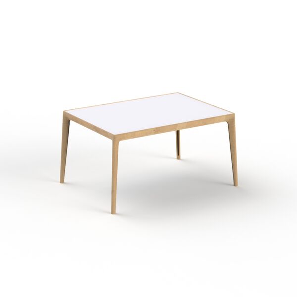 Low Rectangular Scandinavian Light Wood Table 02 3D Model