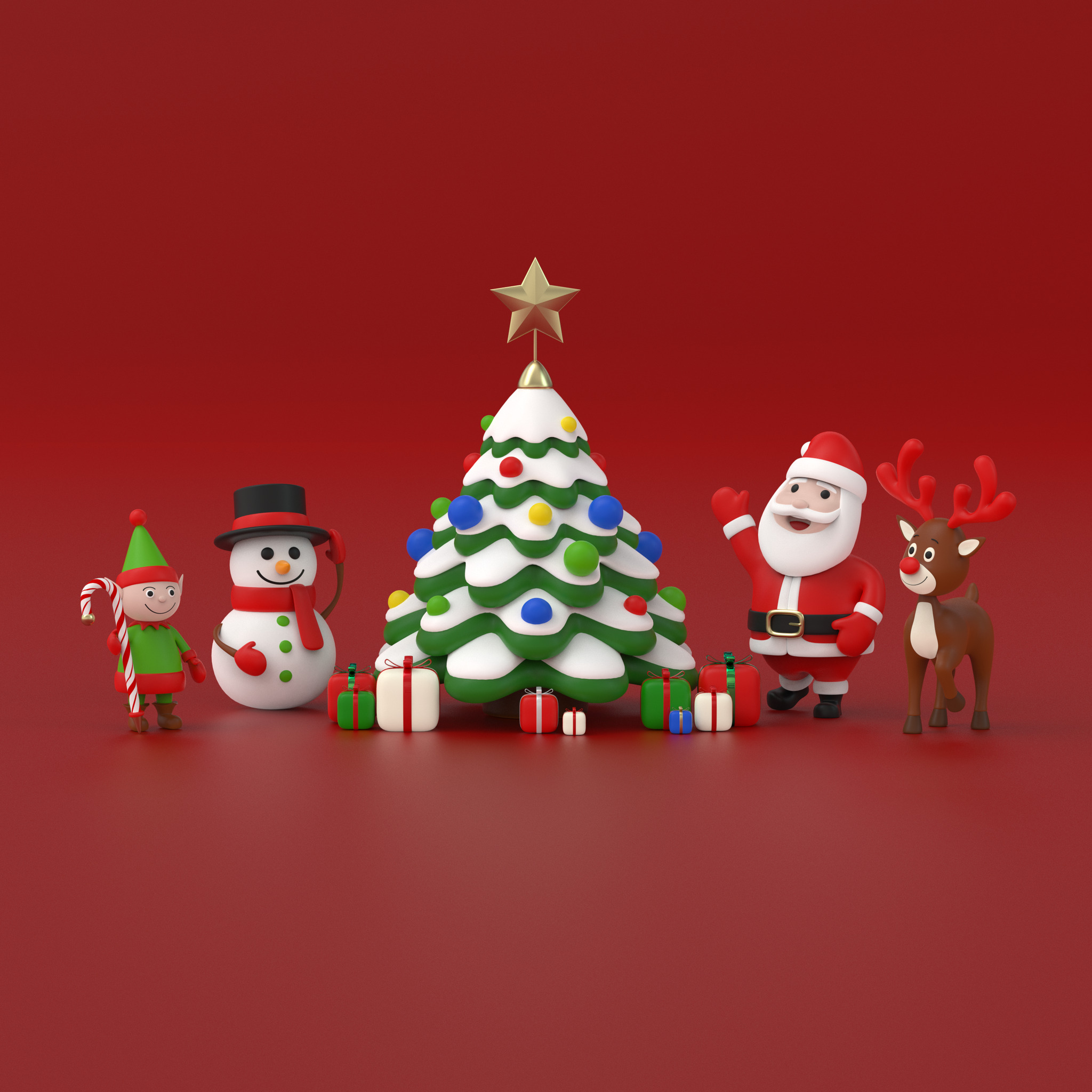 Set Big Xmas 3D Model