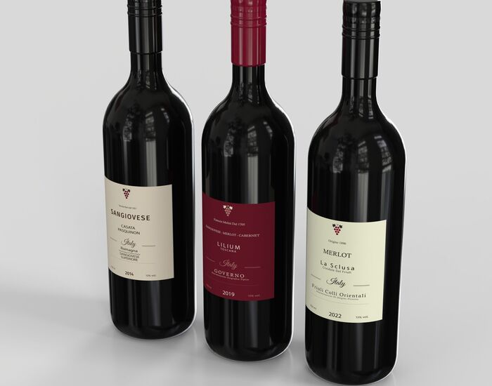 Wine Bottles 3D Model