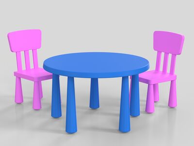 Ikea Mammut 3D Model - Render View