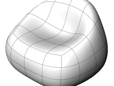 Plust Gumball Armchair 3D Model - Shaded View