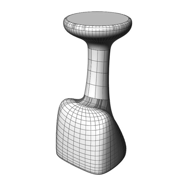 Plust Armillaria Stool 3D model — clay shaded view