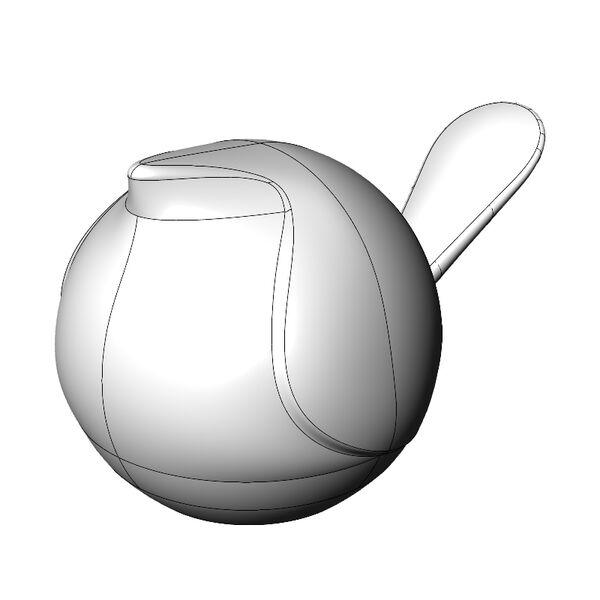 Plust Biggie 3D model — clay shaded view