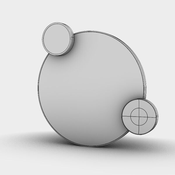 Alice Ceramica  Lunaris Mirror 3D model — clay shaded view