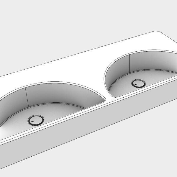 Lunaris Washbasin 121 3D Model