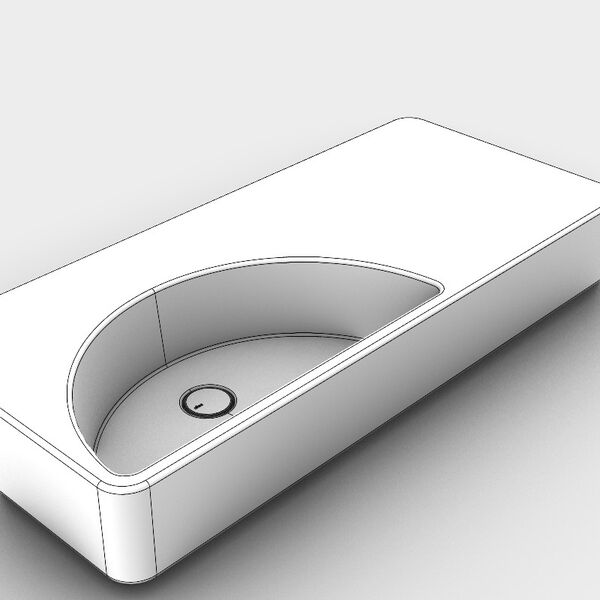 Alice Ceramica  Lunaris Washbasin 101 3D model — studio render
