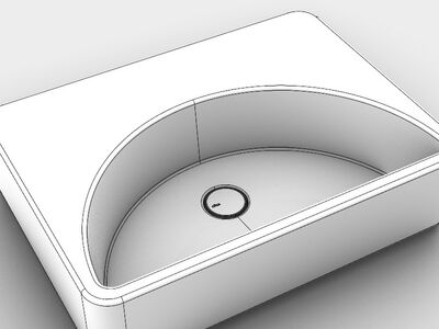 Alice Lunaris Structure 41 Top shaded view in Rhinoceros displaying clean geometry and precise NURBS modeling.